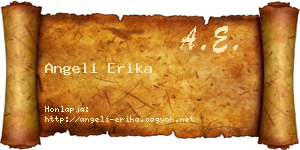 Angeli Erika névjegykártya