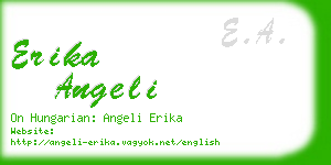 erika angeli business card